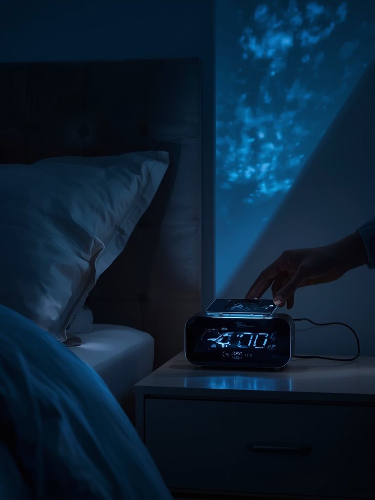 projection clock in action