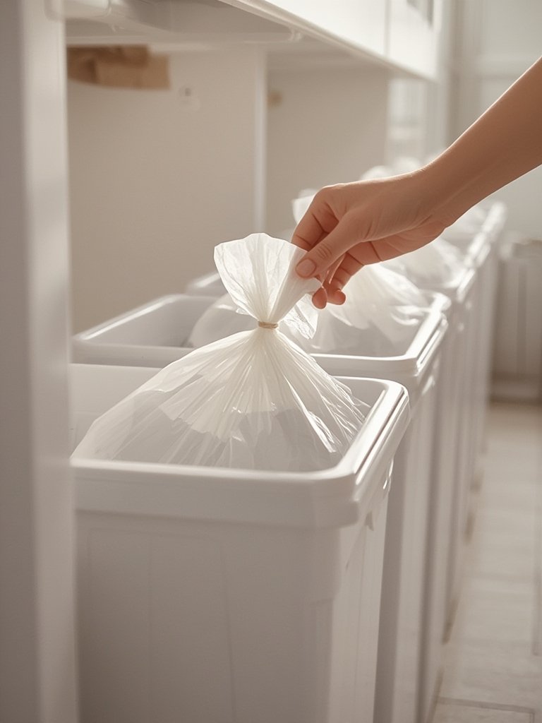 trash bags in action