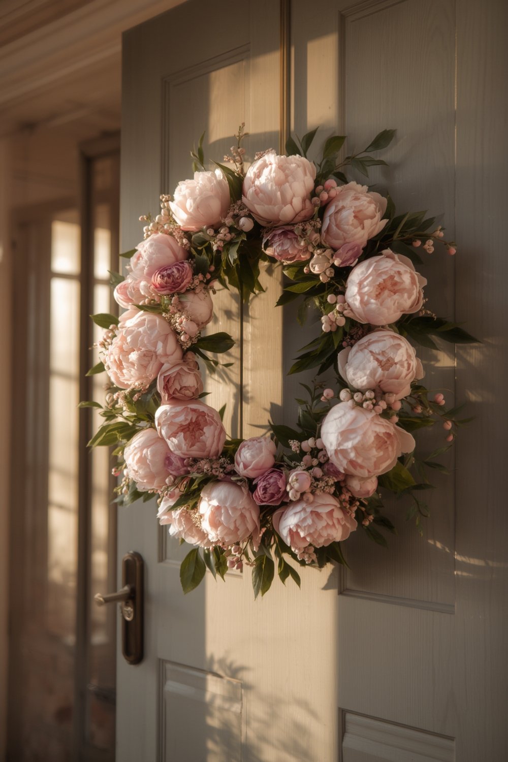 peony wreath product view
