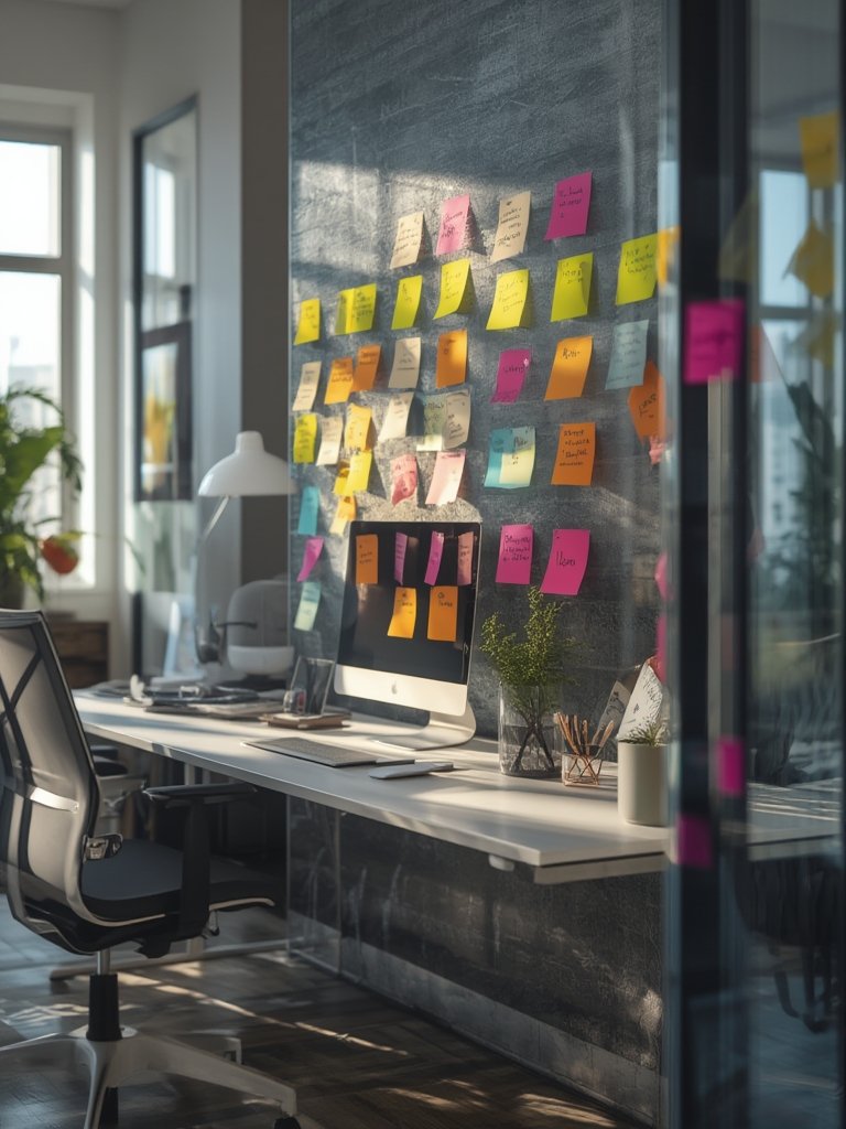 sticky notes in action