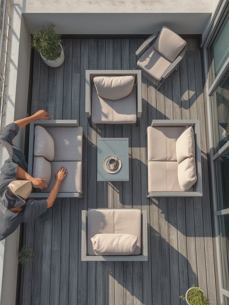 small space patio furniture set - Illustration 2