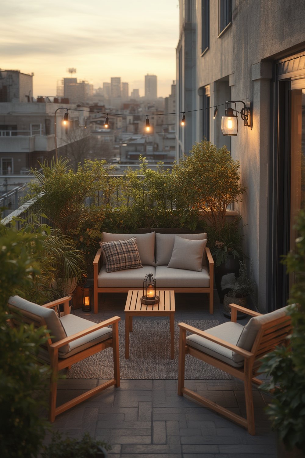 small space patio furniture set - Illustration 1