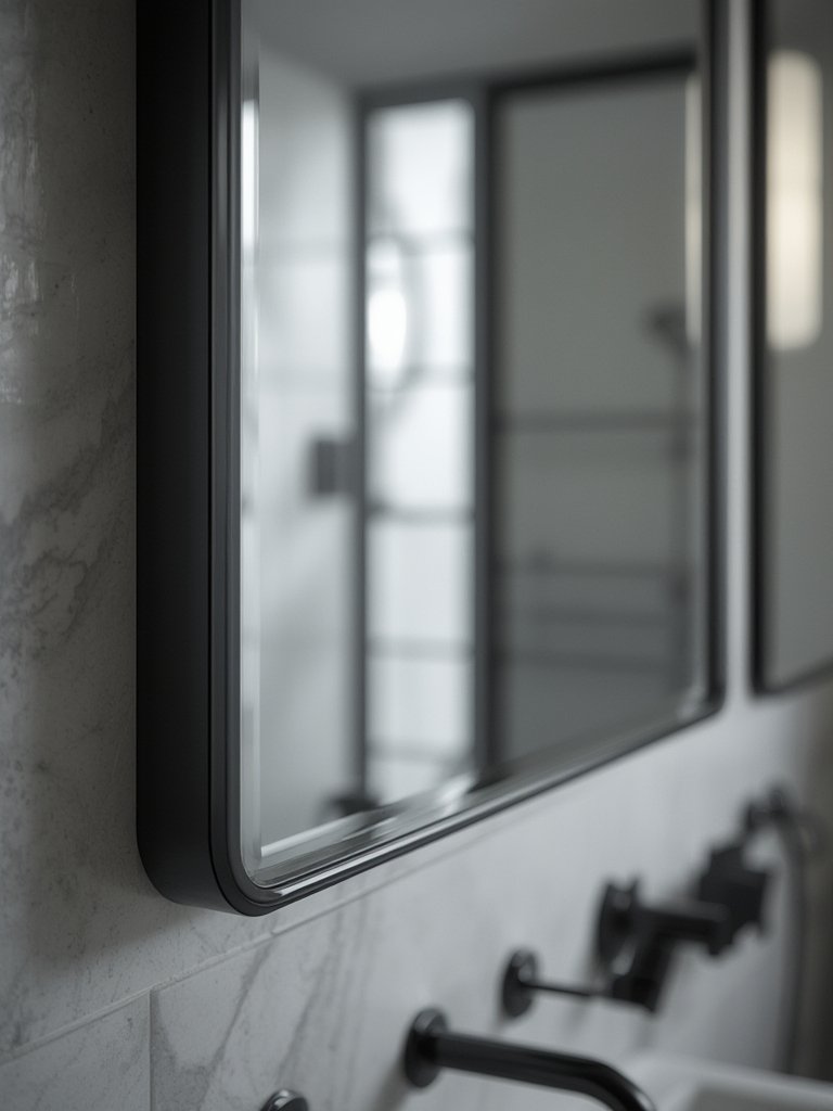 bathroom mirror in action