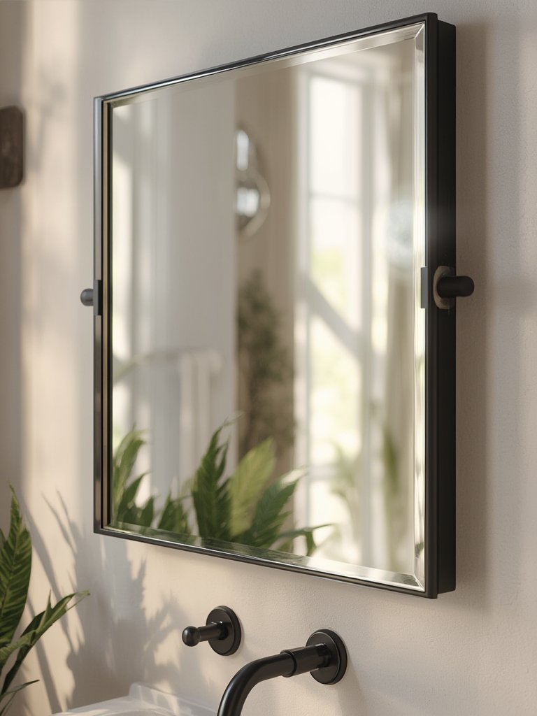 bathroom mirror in action